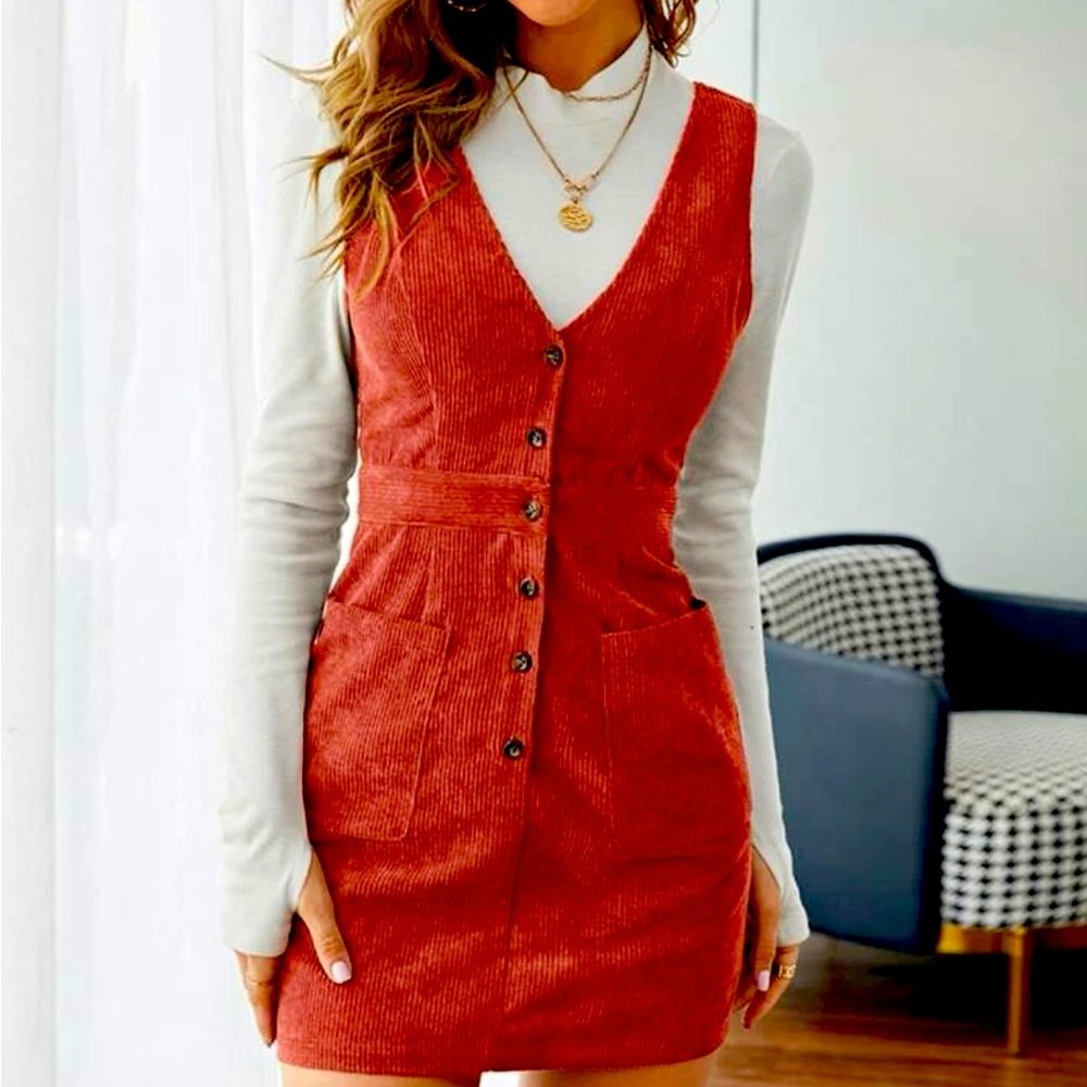 Orange autumn dress